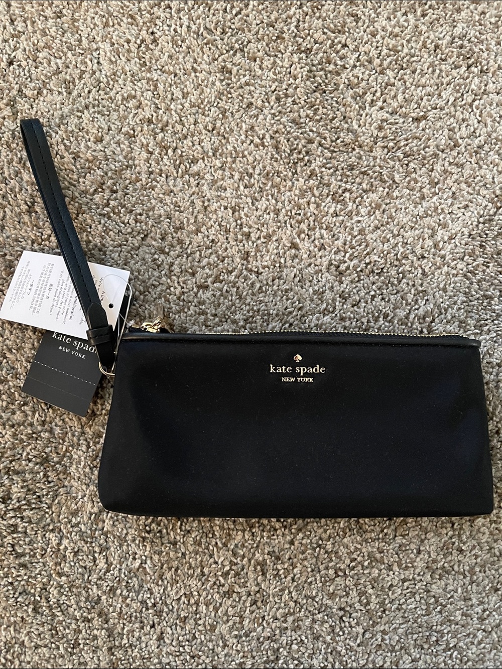 NWT Kate Spade Double Zip Nylon Pouch Wristlet